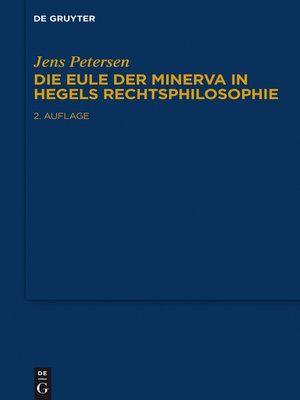 cover image of Die Eule der Minerva in Hegels Rechtsphilosophie
